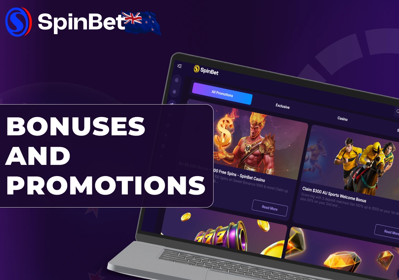 Bonuses are available for players in New Zealand with different terms.
