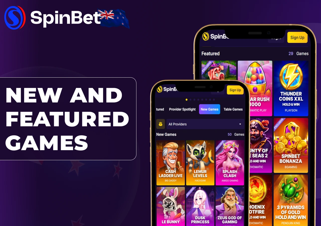 New and featured games are regularly updated in the casino library.